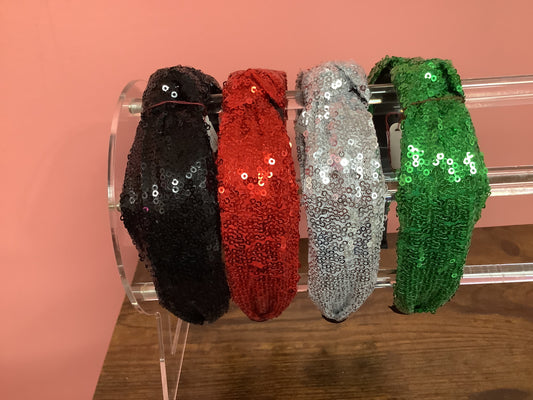 Knotted Sequined Headband