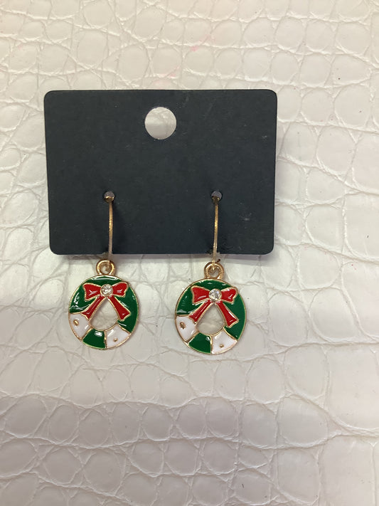 Kids Wreath Christmas Earrings