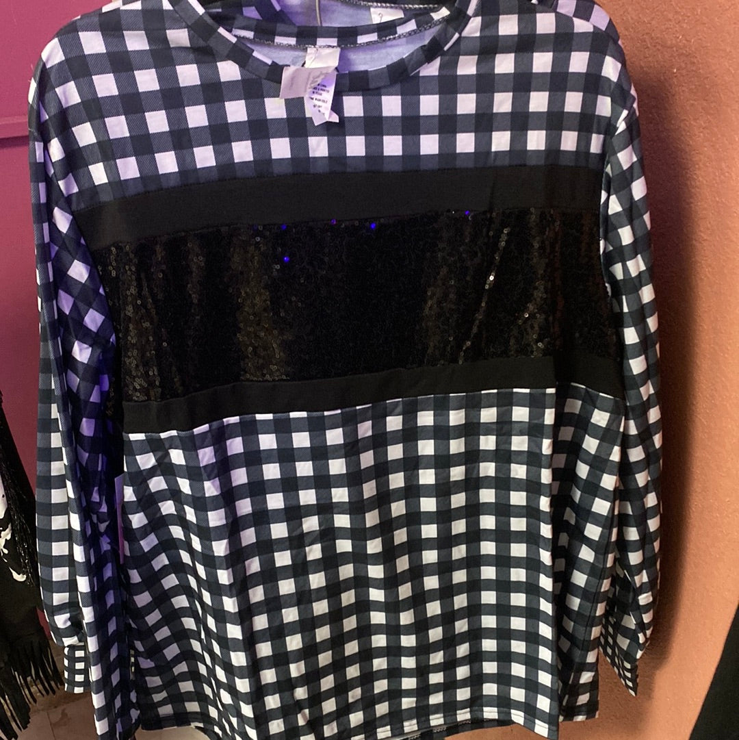 Plaid and Sparkle PJ Set