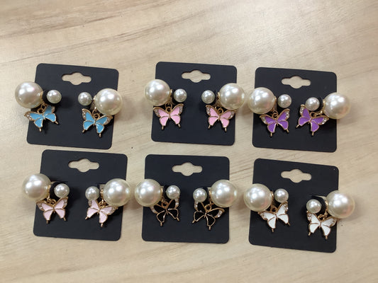 Pearl & Butterfly Earrings