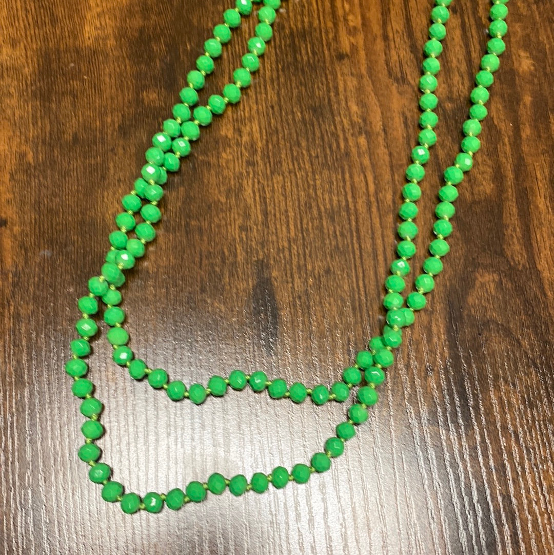 Lime Green Bead Necklace