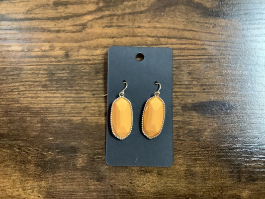 Orange Oval Earrings