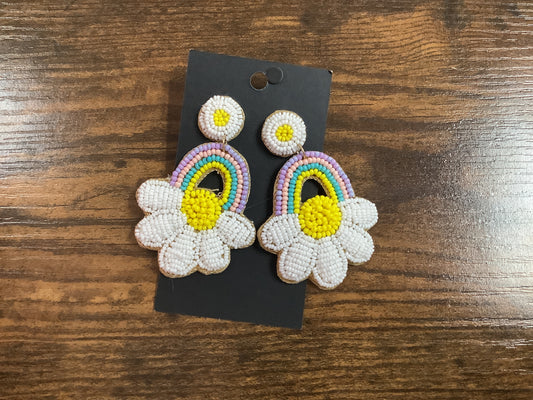 Rainbow Flower earrings