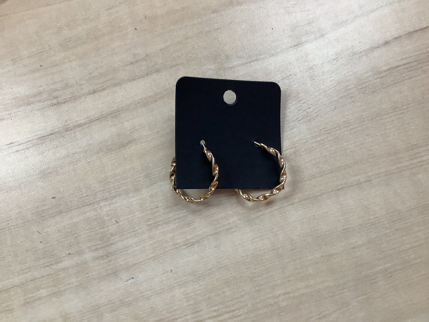 Gold Twisted Hoop Earrings