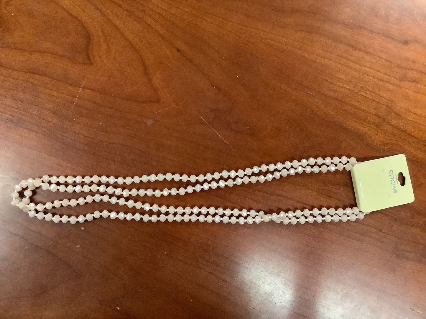 Peach Beaded Necklace