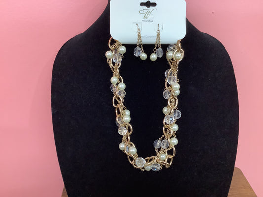 Twisted Gold Necklace Set