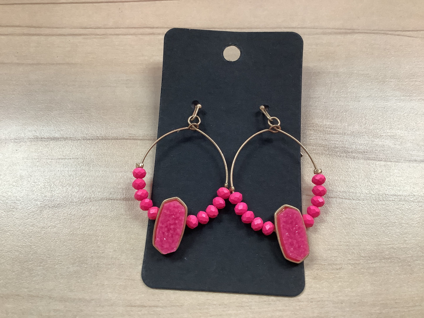KS Pink Dangle Earrings