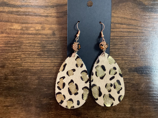 Beaded Leopard Earrings