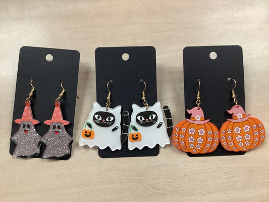 Acrylic Halloween Earrings