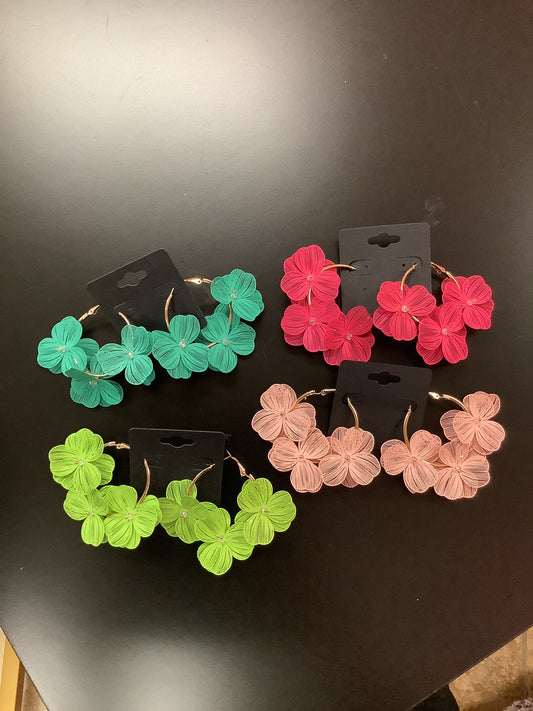 Double sided flower earrings