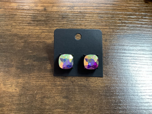 Iridescent with Black Stud Stone