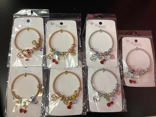 Bracelet with Dangle Hearts