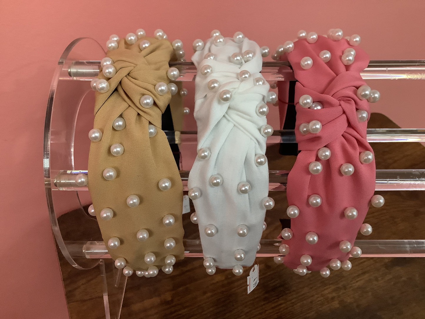 Sheer Knotted Beaded Headband