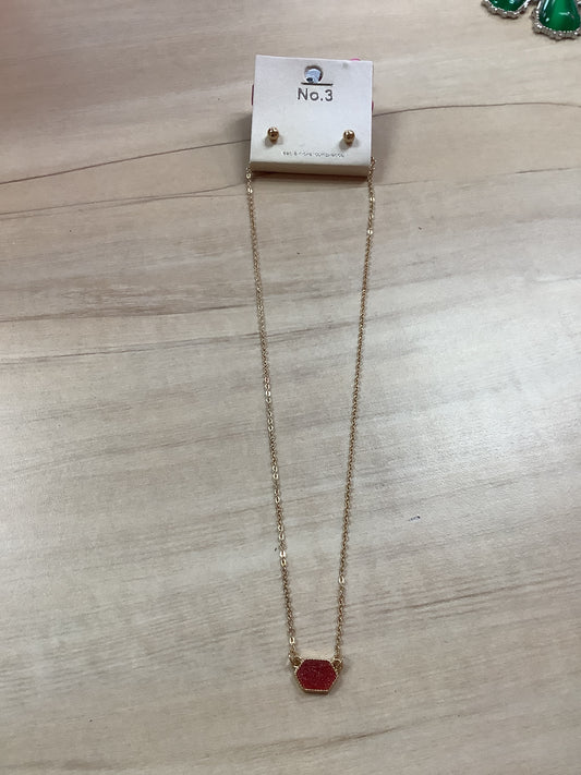 KS Look with Red Stone and Earrings