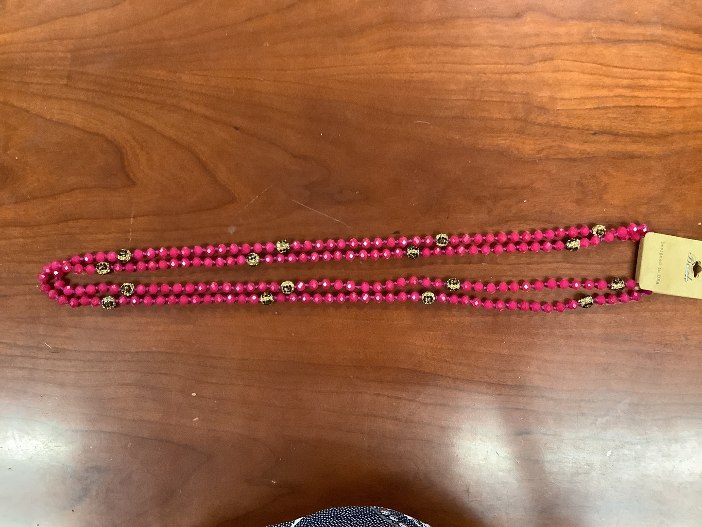 Dark Pink with Cheetah Beads