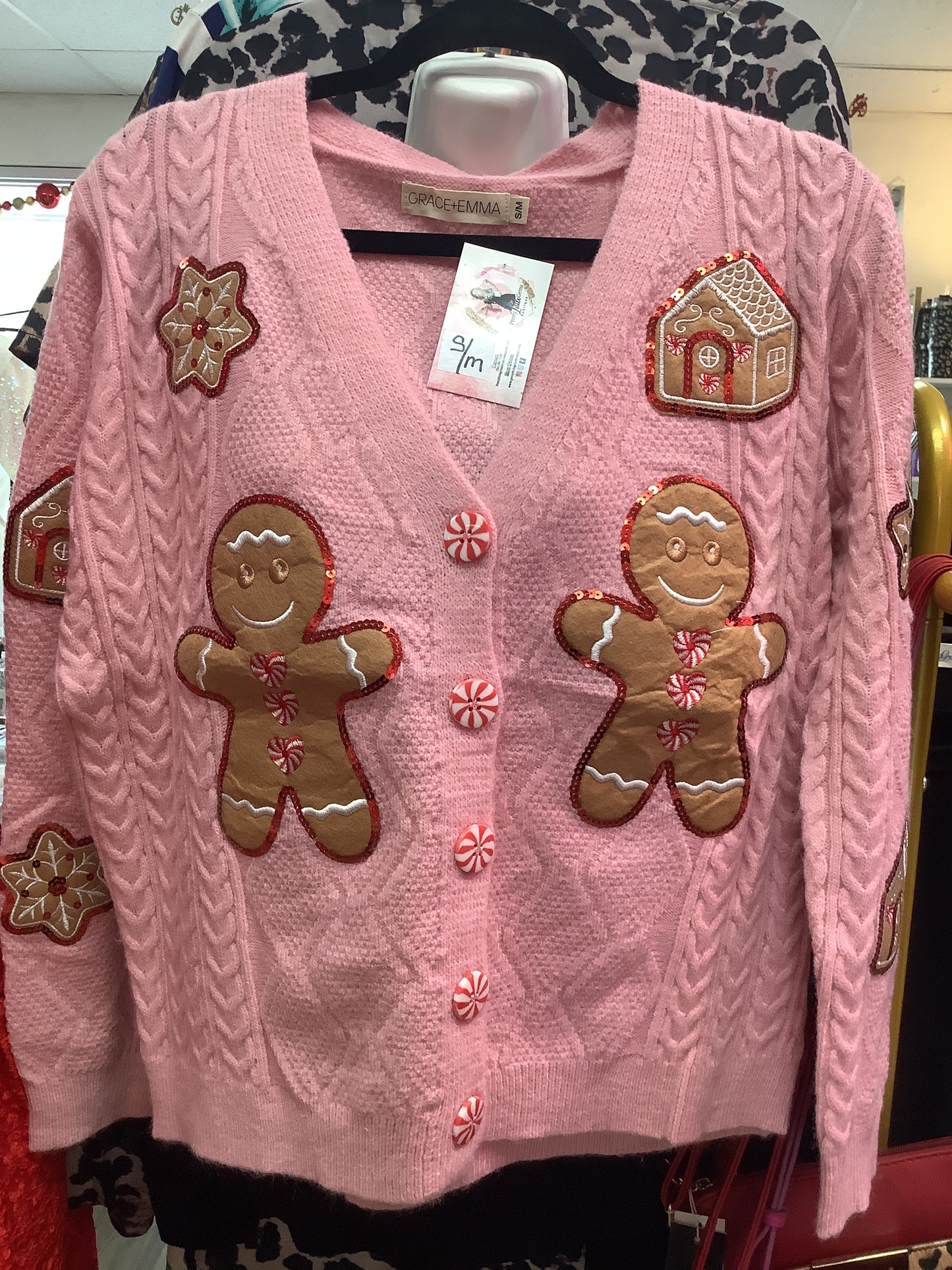 Ginger Bread Pink Sweater