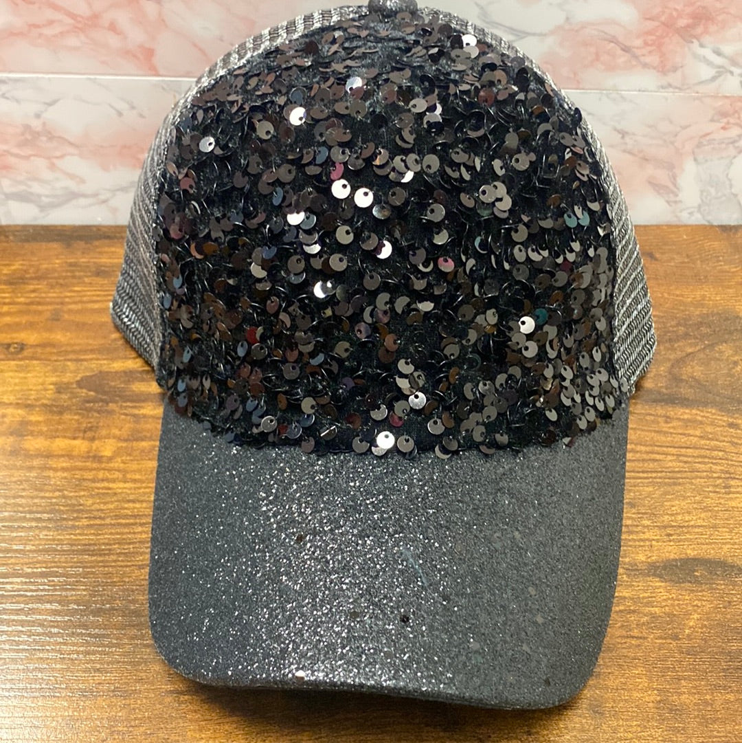 Black Sparkle Hat