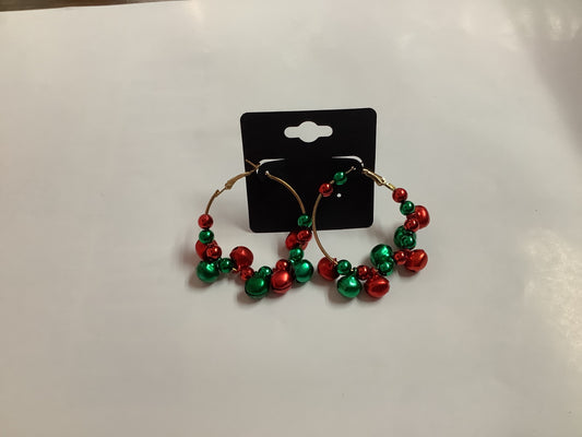 Christmas Hoop Bell Earrings