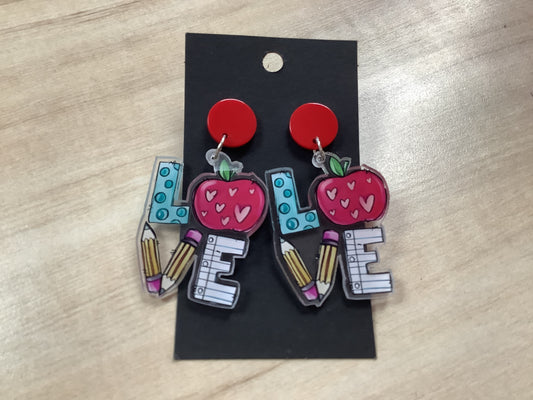 Teacher Love Earrings
