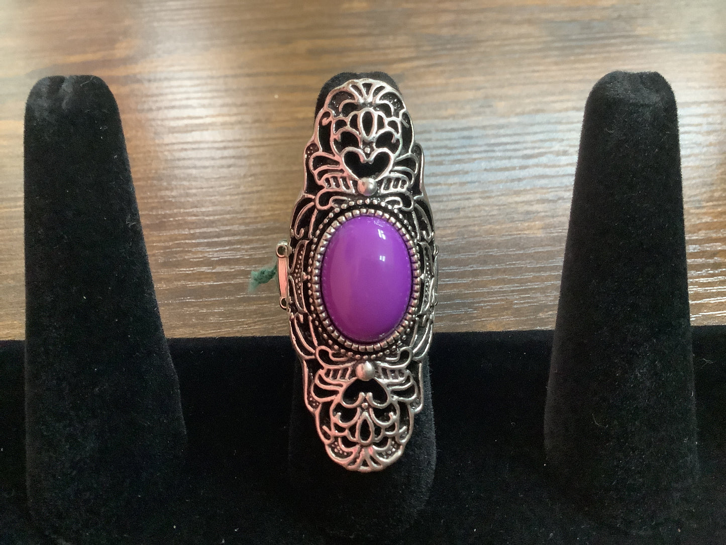 Silver Ring with Purple Stone