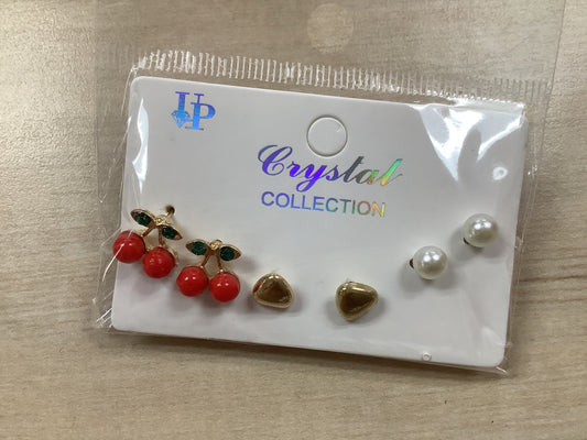 Cherry Bead 3 Pack Earrings