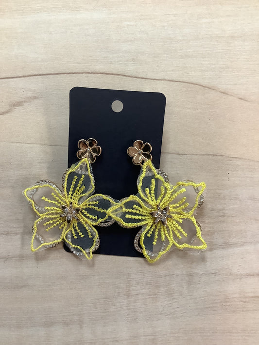 Yellow Flower Earrings