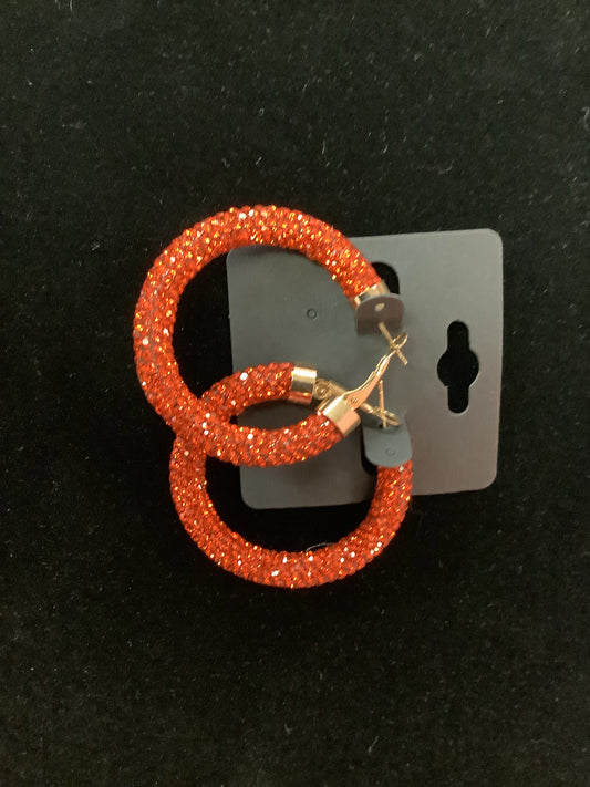 Orange Hoop Earrings