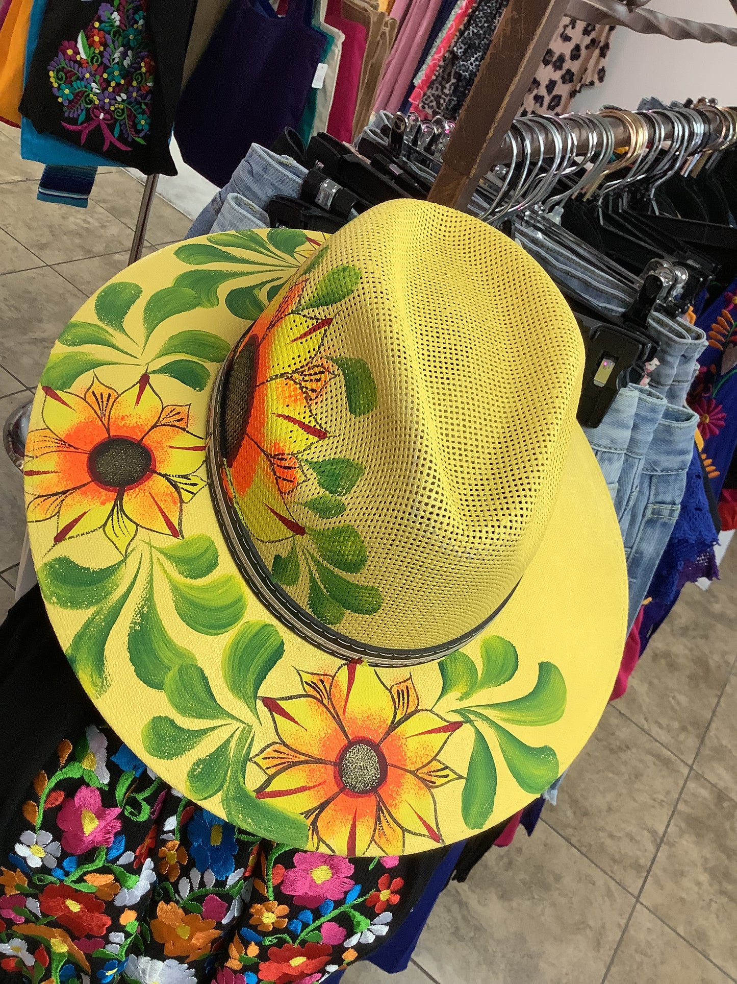 Yellow Floral Hat