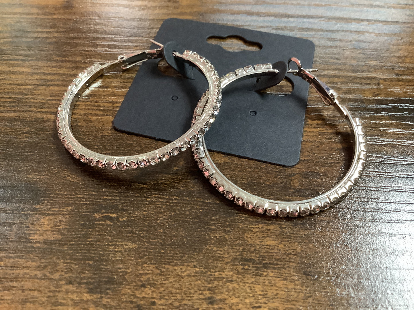 Rhinestone Hoop Earrings