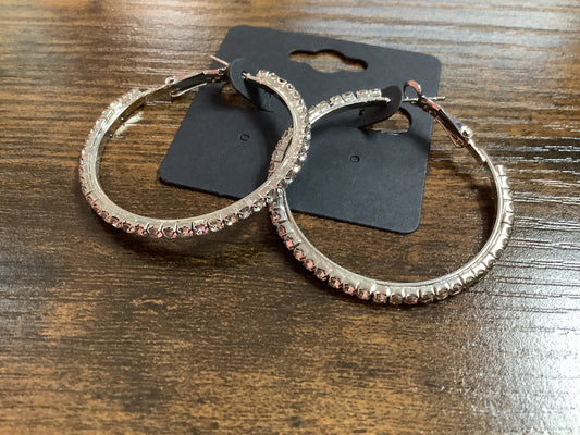 Rhinestone Hoop Earrings