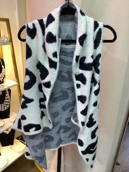 Ivory Leopard Vest