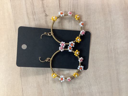 Beaded Flower Earrings