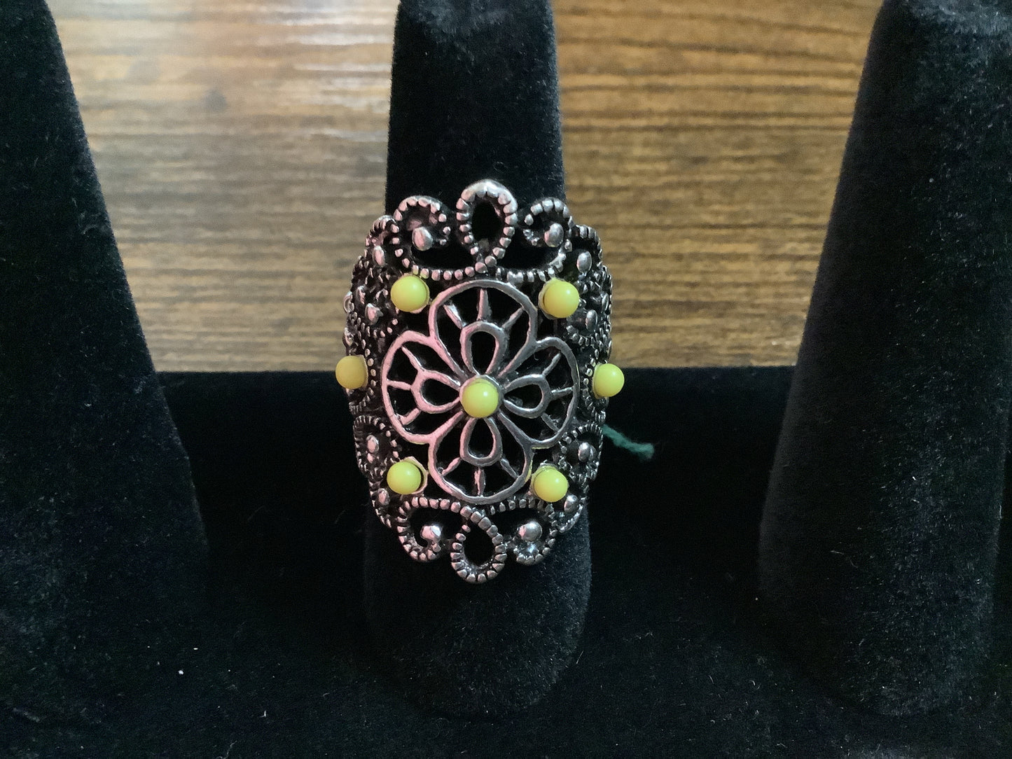 Vintage Yellow Flower Ring