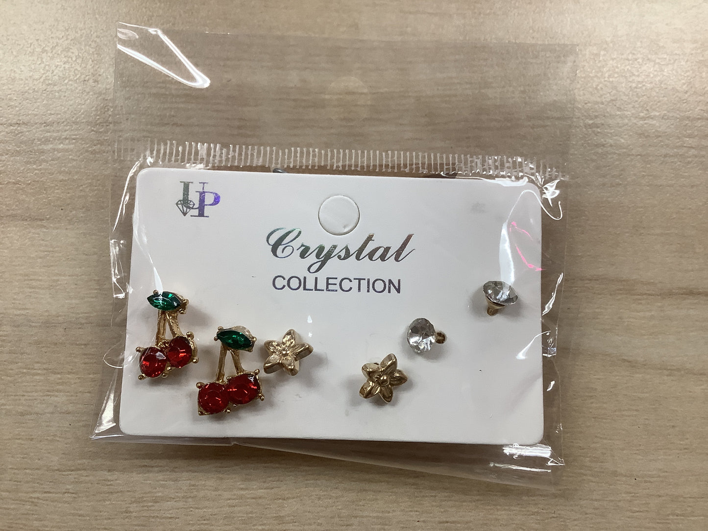 Cherry Rhinestone Earrings 3 Pack