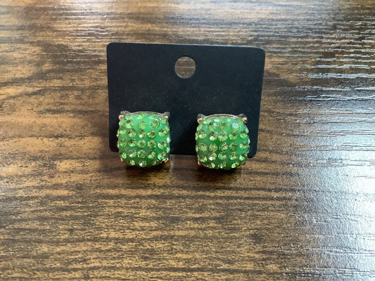 Lime Green Stud Earrings