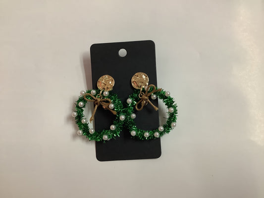 Green Wreath Earrings