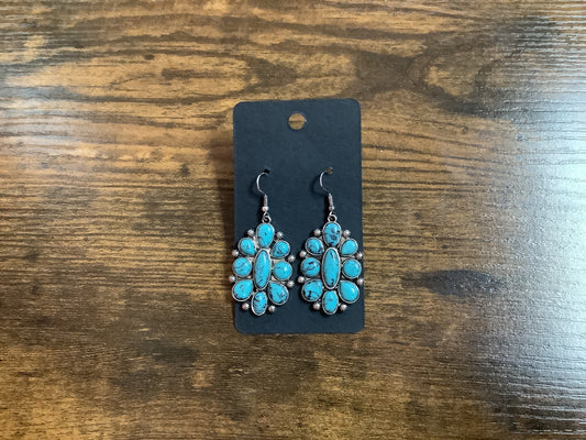 Turquoise Flower Earrings