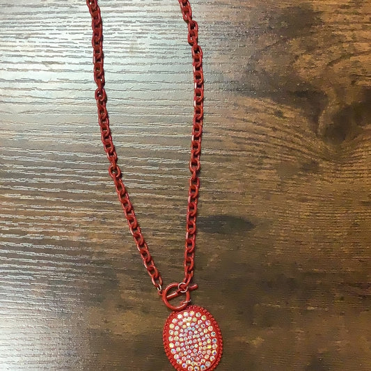 Red chain necklace