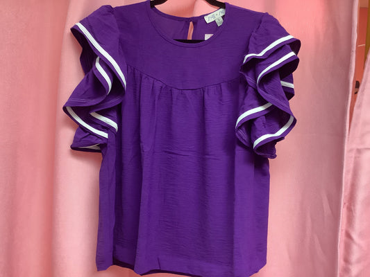 Ruffle Sleeve Blouse