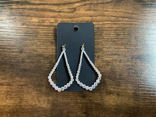 White Rhinestone Earrings