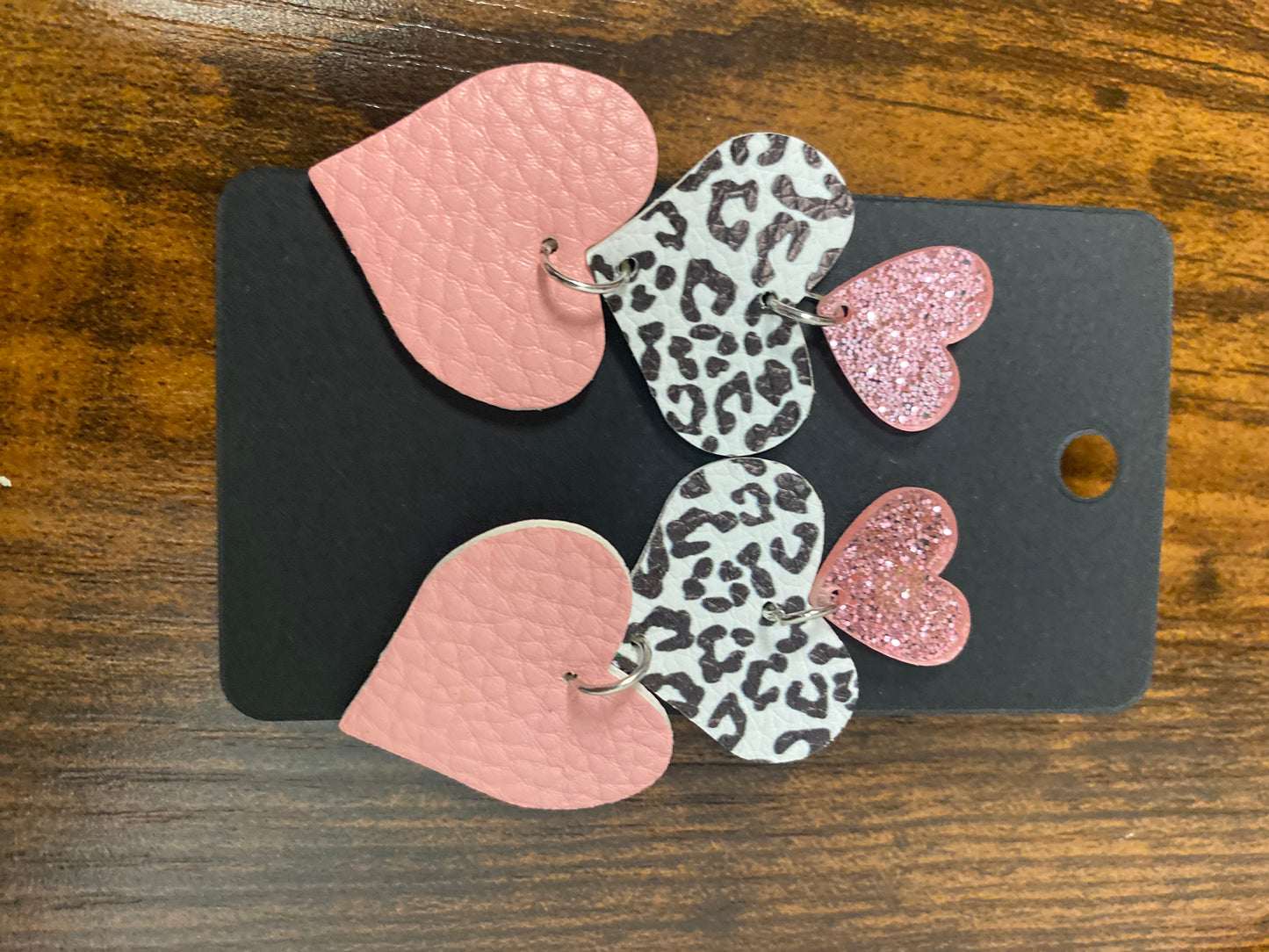 Pink Cow Print Hearts