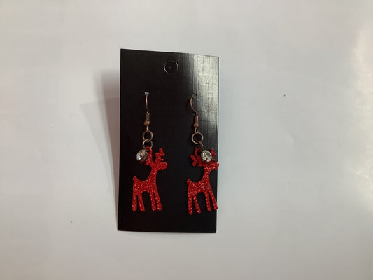Red Reindeer Earrings