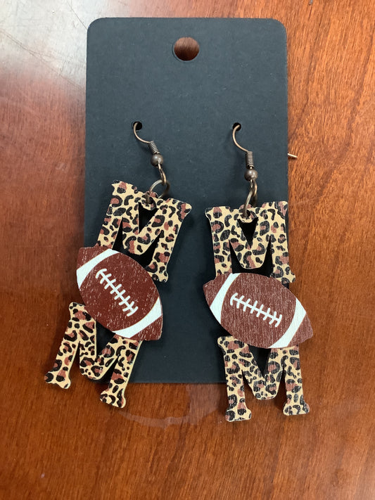 Mom Football Earrings