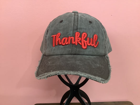 Brown “Thankful” Cap