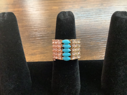 Turquoise with Clear Stone