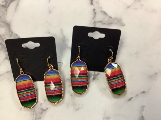 Multi Color Dangle Earrings