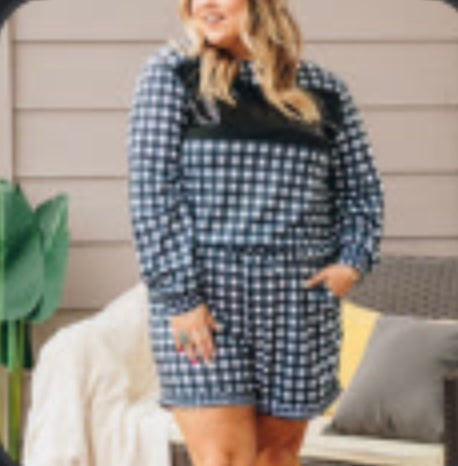 Plaid and Sparkle PJ Set