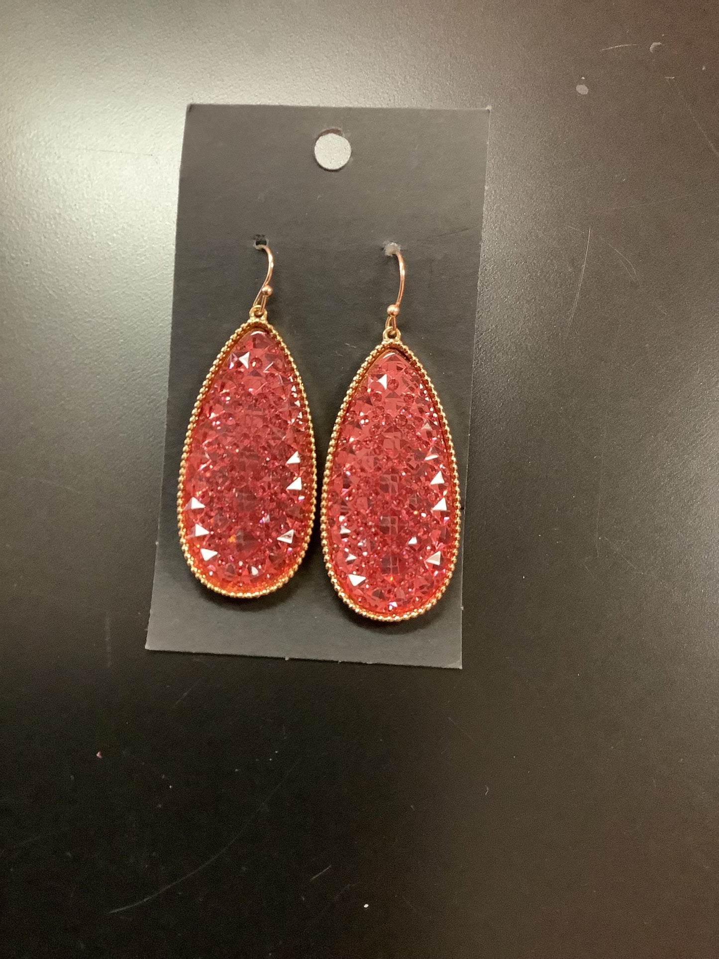 Orange Teardrop Earrings