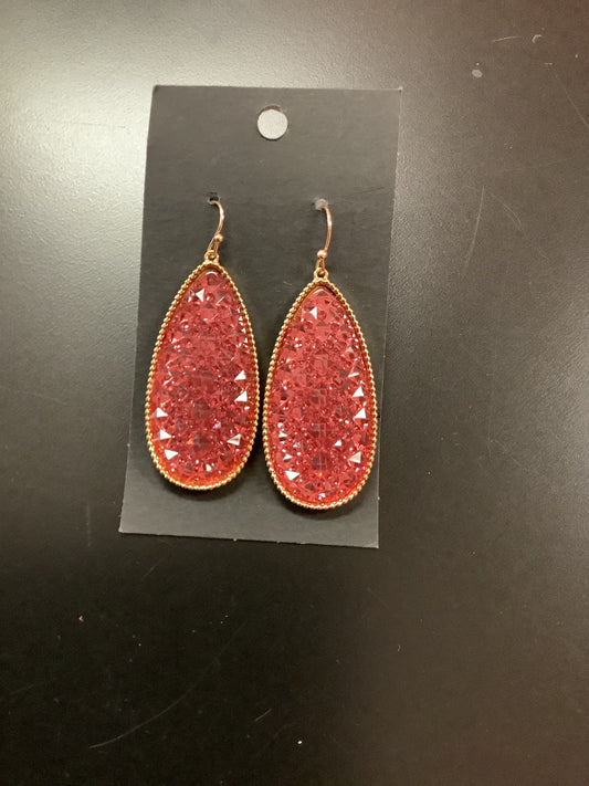 Orange Teardrop Earrings