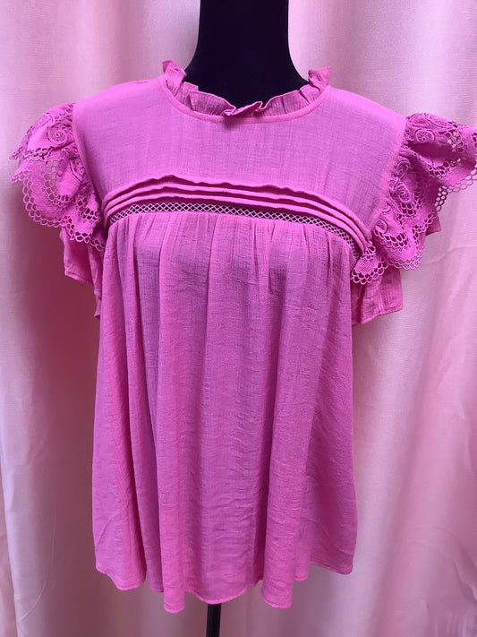 Pink Lace Blouse